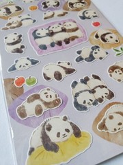 Panda Nap Family Animal Stickers: Mind Wave Planner Stickers