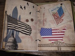 USA America Junk Journal Scrapbook
