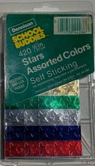 Dennison School Buddies 420 1/2 in. Self Sticking Stars Assorted Colors