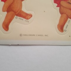 Vintage Hallmark Teddy Bear with Instruments Drum Bugle Flute Christmas 3 Sheets