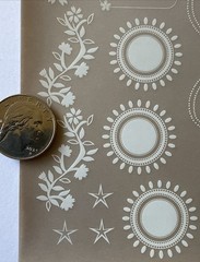 WHITE MEMORABLE Rub-On Transfers(4-1/2”x 7-3/4”)Flower •Happiness•Card Making•