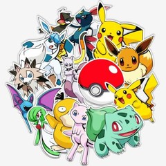 Pokemon Pikachu Stickers Skateboard Vinyl Laptop Luggage Decal Hydro Flask 50pc