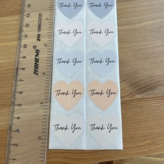 10pcs Cute Thank You Stickers 1 inch Small Business Decorate Envelopes Sealing