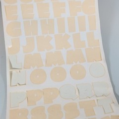 Vintage Deja Views Cream Numbers & Letters Sticker Roll Lot of 17 Sheets – READ