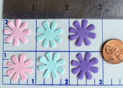 60 Flowers mulberry paper Flower diecuts Baby babies Shower Invitations cards