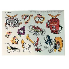 Vintage 1989 Kraft Jelly Up Muffin Head Stickers Butter Grapes Faces Egg 80s