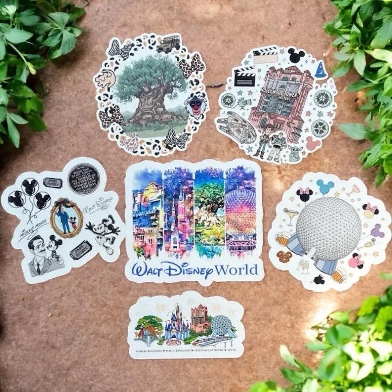 Sticker Pack |Disney World|Epcot|Hollywood Studios|Magic Animal Kingdom| Style 2