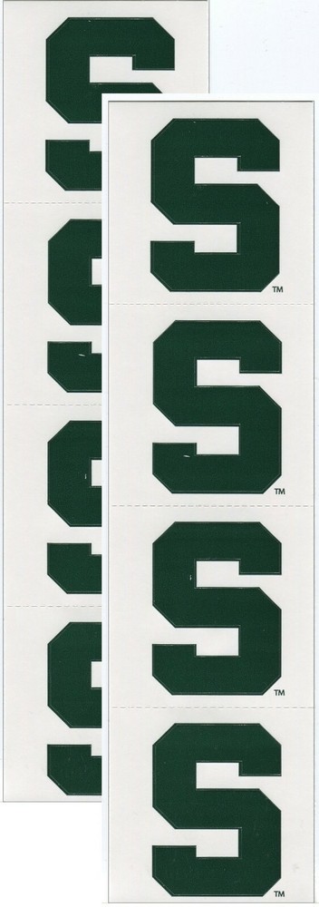 Michigan State University «S» SPARTANS 8/pk NCAA Logo Scrapbook Stickers