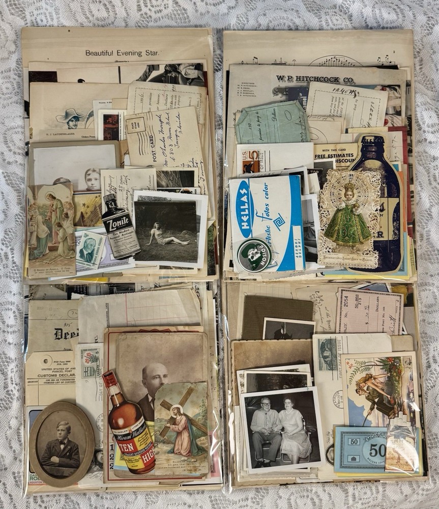 50+ Piece Junk Journal Supply Random Ephemera Lot Mystery Vintage/ Modern Mix
