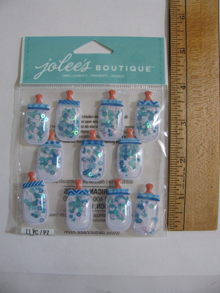 Jolee’s BABY BOY BOTTLE DOME REPEATS Shaker NOS