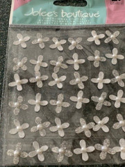 Jolee’s Boutique Sticker 3D WEDDING GLITTER GEM FLOWERS WITH PEARL CENTERS