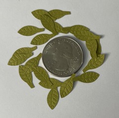 GREEN MID BIRCH LEAF Die-cut Embellishment(20pc)Jolee’s •Garden•Christmas•Stem