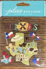 RARE Jolees Texas Cowboy Lone Star State Buckle Steak Hat Boots Flag 3D Stickers
