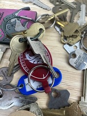 Grandpas Junk Drawer Journal Vintage Supplies, Keys Blanks, Watches, Keychains +
