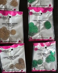 Bulk Vintage Craft Sequin Lot / 41 Packs for Sewing, DIY, Scrapbooking