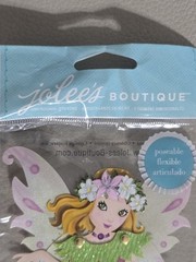 Jolees Poseable Fairy Garden Flower Movable Wings Hair 3D Scrapbook Sticker girl