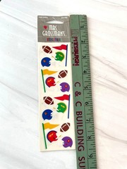 Mrs. Grossmans Football-Themed Acid-Free Sticker Sheets – 3 Pack