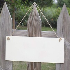 JANOU 3pcs Unfinished Wood Sign Blank Rectangle Hanging Wooden Plaque DIY Cra…
