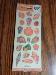 Stickeroni Hallmark Glitter Seashells stickers NEW Sealed pack