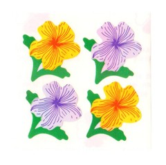Vintage 80’s Great Seven 7 PEARLY Violettes Flowers Sticker Mod
