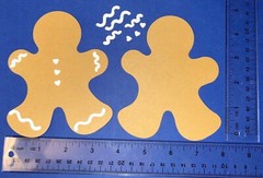 10 GINGERBREAD MAN #2 cardstock paper die cut embellishments CHRISTMAS