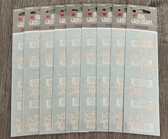 Mrs. Grossman’s Paper Company Snowflake Whispers Stickers 2 Sheets X 9 Lot