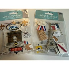 Set of 2 Ek Success Jolee’s Botique Paris Dimensional Stickers New in Package!