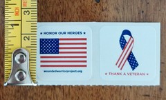WWP DAV USA American Flag Warriors Red White Blue Patriotic Stickers Lot of 70