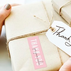 3 Rolls Thank You Stickers 1×3 Inch Sealing Labels for Small Business Packaging