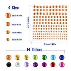 2310 PCS Self Adhesive Rhinestone Gem Stickers for Face Nail Body Makeup Fest…