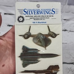 Vintage SilverWings Fighter Plane Stickers National Air And Space Museum