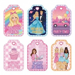 Cute Barbie Tags Junk Journal Scrapbook