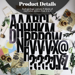 114 Large Alphabet Stickers, 12 Sheets 5 Inch Self-Adhesive Vinyl Letters Sti…