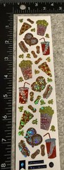Pipsticks Stickers Glitter Hit Dog Pretzel Pizza Popcorn Snacks Pipstickers