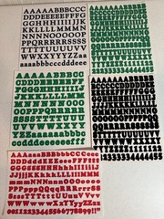 Over 20 Different Colors And Styles Of Alphabet And Number Stickers