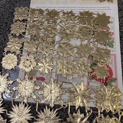Anna Griffin Holiday Medallion Dresden Die Cuts Gold Foil New 47 Dies Germany