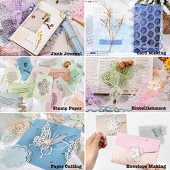 90 Sheets Scrapbook Paper & Decorative Mesh Fabric Assorted Set 6 Pack Mixed