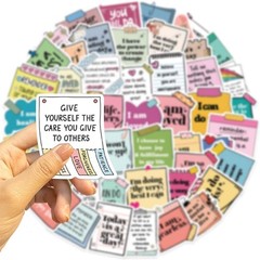 Inspirational Quote Stickers – 50PCS Vinyl Art Deco for Scrapbooking & Gifting