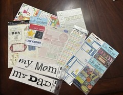 Mixed Lot 11 Packs Family Themed Stickers Transfers Die Cuts Mom Dad Baby Boy