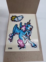 Rare Vintage 80’s Decal Specialties BJ Prism Baby Unicorn Vending Sticker VH102