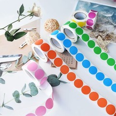 3000 Pieces 1 Inch Round Removable Color-Code Dot Stickers Circle Dots Stickers