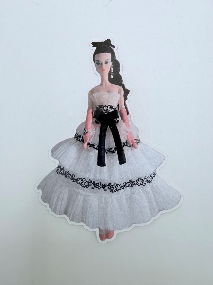 Brand New Fashion Model Collection Gilded Glamour Barbie Doll 3.25″ x 4″ Sticker