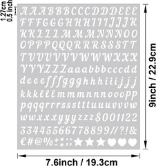 0.5 inch Small Letter Sticker, White Vinyl Self Adhesive Alphabet Number Sticker