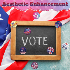 2 Rolls/ 1000 Pcs Be a Voter Stickers 1.5 Inch Vote Stickers White Red Blue roun