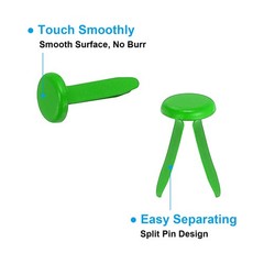 Brads for Paper Crafts, 150 Pcs Green Metal Round Paper Fasteners, 16 mm