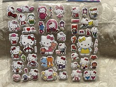 Retro Vintage Look Hello Kitty 3D Bubble Puffy Stickers 3 sets (#44)