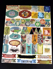 Chipboard Stickers 24 Sheets Alphabet, Border, Tags, Shape 6 Pcs Missing of 100s