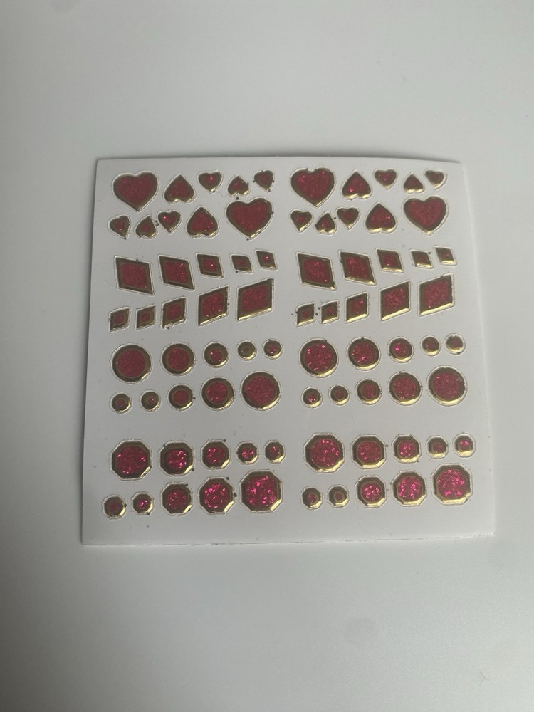 Vtg Prism Pink Micro Shapes Sticker Sheet Vending By Kodak 3×3 Inches