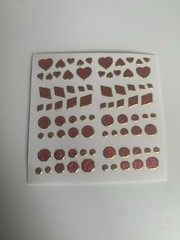 Vtg Prism Pink Micro Shapes Sticker Sheet Vending By Kodak 3×3 Inches
