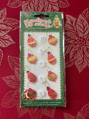 YOU CHOOSE -VINTAGE CHRISTMAS FOIL 3D Stickers/FREE SHIPPING/WILL BE ADDING MORE